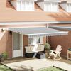 vidaXL Tenda na ručno uvlačenje s LED antracit i bijela 400 x 300 cm