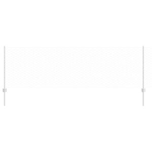 vidaXL Ograda s postovima Srebrna