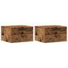 vidaXL Zidni noćni ormarići 2 kom Staro drvo 34x30x20 cm