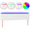vidaXL LED uzglavlje bijelo 180 x 5 x 78/88 cm od umjetne kože