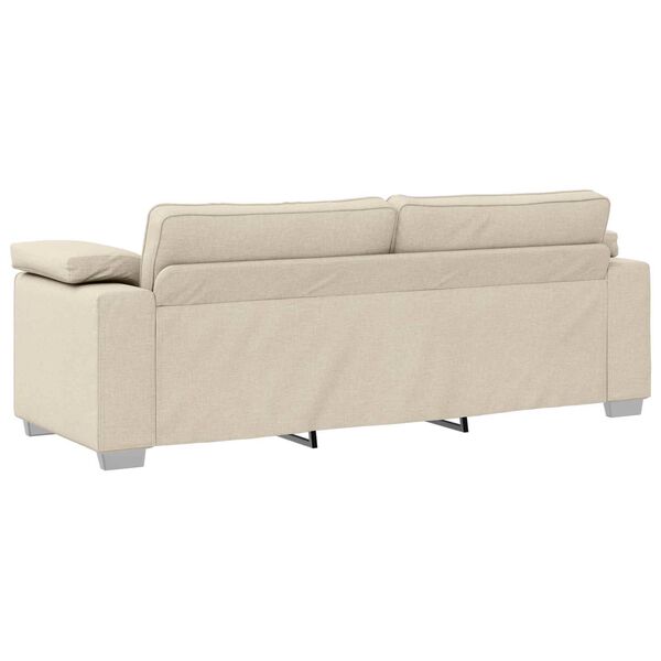 vidaXL Sofa Bež 219 x 80 x 82 cm Platnasta tkanina
