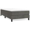 vidaXL Okvir za krevet s oprugom tamnosivi 90x190 cm bar&scaron;unasti