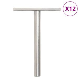 vidaXL Plutajući nosači za police 12 kom nevidljivi ugljični čelik