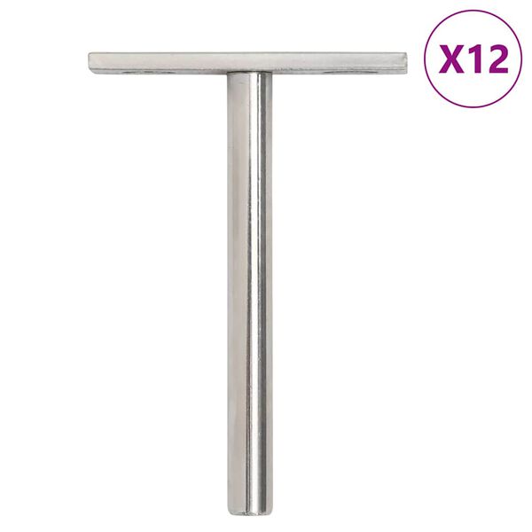 vidaXL Plutajući nosači za police 12 kom nevidljivi ugljični čelik