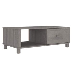 vidaXL Stolić za kavu HAMAR svjetlosivi 100x55x35 cm masivna borovina