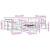 vidaXL Set vanjskih sofa s jastukom 7 pcs Prirodna i crna