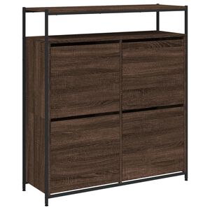vidaXL Ormarić za cipele s 4 ladice smeđa boja hrasta 100x34x112 cm