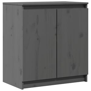 vidaXL Bočni ormarić sivi 60 x 36 x 65 cm od masivne borovine