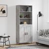 vidaXL Visoka komoda siva betona 69,5x34x180 cm od konstruiranog drva