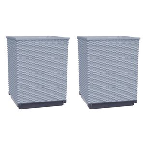 vidaXL Sadilice 2 kom svjetlosive 30 x 30 x 37 cm od polipropilena
