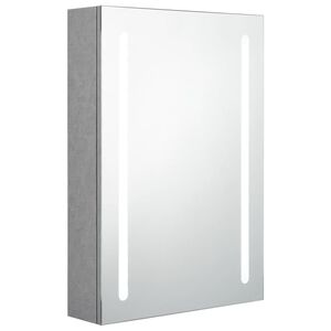 vidaXL LED kupaonski ormarić s ogledalom boja betona 50 x 13 x 70 cm