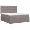 vidaXL Boxspring krevet s madracem Sivosmeđa 140 x 200 cm Tkanina