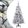 vidaXL Umjetno božićno drvce s nogom s stalakom Bijelo 150 cm PE i PVC