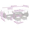 vidaXL Sjedeća garnitura za vrt 10 pcs Bež poliratan