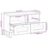 vidaXL TV ormar s ladicama Smeđa 70 x 33 x 46 cm Čvrsto drvo manga