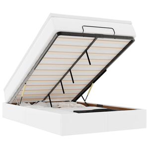 vidaXL Otomanski okvir kreveta s madraca bijeli 120x190cm umjetna koža