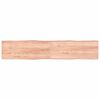 vidaXL Stolna ploča svjetlosmeđa 200x40x(2-6) cm obrađena hrastovina