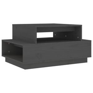 vidaXL Stolić za kavu sivi 80 x 55 x 40,5 cm od masivne borovine