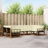 vidaXL Set vanjskih sofa s jastukom 6 pcs Prirodna i krem
