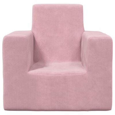 vidaXL Dječja fotelja ružičasta od mekanog pliša