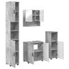 vidaXL Set namje&scaron;taja za kupaonicu Zidne s vratima 4 pcs Betonski sivi