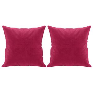 vidaXL Ukrasni jastuci 2 kom crvena boja vina 40 x 40 cm bar&scaron;unasti