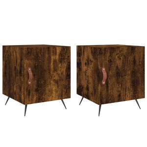 vidaXL Noćni ormarići 2 kom boja dimljenog hrasta 40x40x50 cm drveni