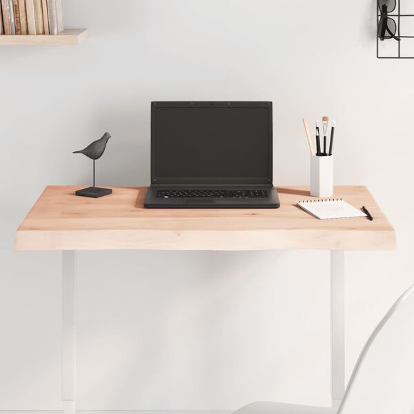 vidaXL Stolna ploča 80x40x(2-6) cm od hrastovine sa živim rubom