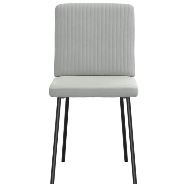 vidaXL Blagovaonske stolice 4 kom svjetlosive baršunaste