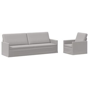 vidaXL Set sofe 2 pcs Oblačnosiva Tkanina
