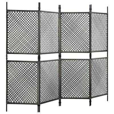 vidaXL Panel za ogradu od poliratana 2,4 x 2 m antracit