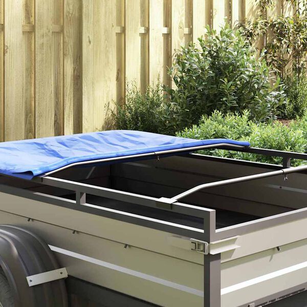 vidaXL pogodno za ravni nosač cerade 2 pcs Srebrno 100-145 cm Aluminij