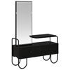 vidaXL Toaletni stol Crni hrast 100 x 36,5 x 136 cm Konstruirano drvo