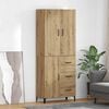 vidaXL Highboard Umjetnički hrast 69,5 x 34 x 180 cm Konstruirano drvo