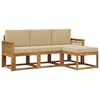 vidaXL Set vanjskih sofa 4 kom. Prirodna i bež Poliester