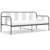 vidaXL Okvir za krevet na razvlačenje sivi metalni 90 x 200 cm