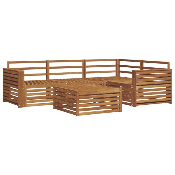 vidaXL Set vanjskih sofa 5 pcs Prirodna Čvrsto drvo akacije