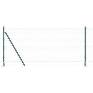 vidaXL Heksagonalna ograda s betonskom osnovom 100 x 0,8 m Zelena