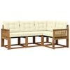 vidaXL Set vanjskih sofa 4 kom. Prirodna i krem