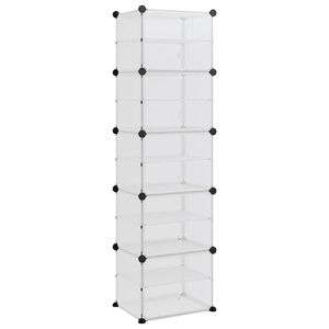 vidaXL Stalak za cipele prozirni 44 x 31,5 x 153,5 cm od PP-a