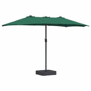 vidaXL Vrtni suncobran Zelena 385 x 209 x 244 cm Poliester i čelik