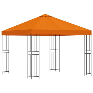 vidaXL Gazebo 3 x 3 m Narančasta Poliester i čelik 190 gsm
