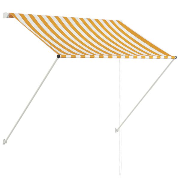 vidaXL Tenda na uvlačenje 100 x 150 cm žuto-bijela