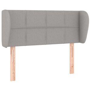 vidaXL Uzglavlje s u&scaron;ima svjetlosivo 83x23x78/88 cm od tkanine