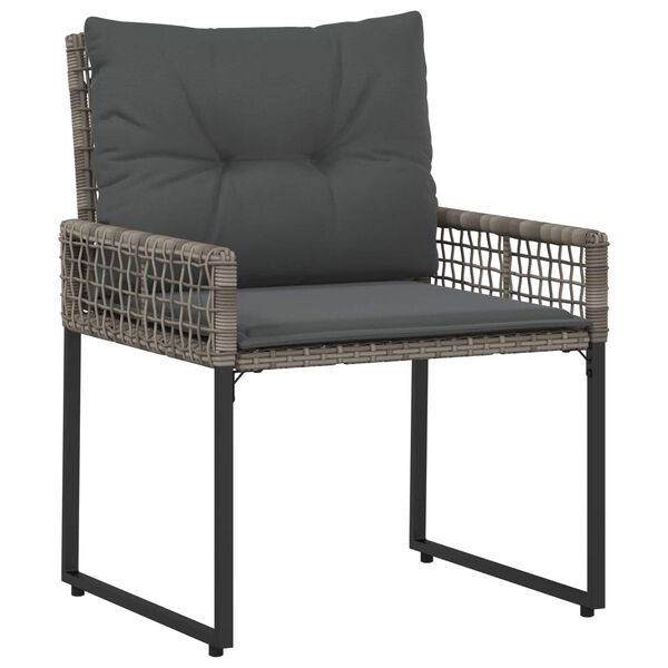 vidaXL Set vanjskog namje&scaron;taja s jastukom 3 pcs Sivi