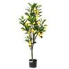 vidaXL Umjetno stablo limuna 136 listova 120 cm zeleno