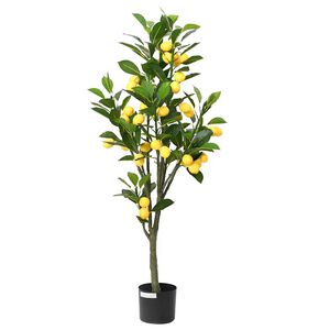 vidaXL Umjetno stablo limuna 136 listova 120 cm zeleno
