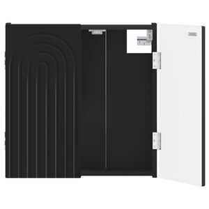 vidaXL Kabinet za mete ALKMAAR Crna 52,5 x 10,5 x 53,5 cm
