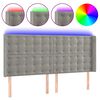 vidaXL LED uzglavlje svjetlosivo 163 x 16 x 118/128 cm bar&scaron;unasto
