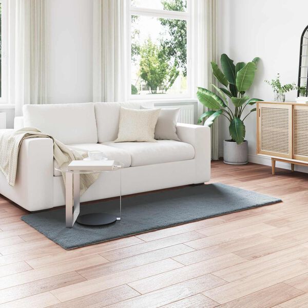 vidaXL Faux Rabbit Fur Rug Olite Antracit 100 x 200 cm Poliester